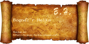 Bognár Helka névjegykártya